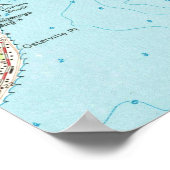 Poster Carte vintage de Hyannis Massachusetts (1961) (Coin)