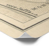 Poster Carte vintage de Jérusalem Israël (1896) (Coin)