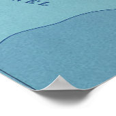 Poster Carte Vintage de Kauai (Coin)