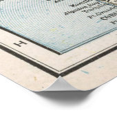 Poster Carte vintage de la Bolivie (1901) (Coin)