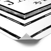 Poster Carte vintage de la Jamaïque (1771) BW (Coin)