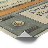 Poster Carte vintage de la Méditerranée (1584) (Coin)