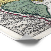 Poster Carte vintage de la Nouvelle-Angleterre (Coin)