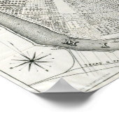 Poster Carte vintage de la Nouvelle-Orléans (Coin)