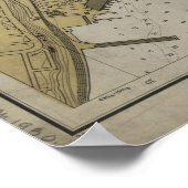 Poster Carte vintage de la rivière Hudson (1930) (Coin)