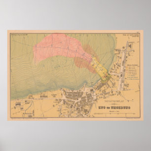 Poster Carte Vintage de la Suisse Zoug (1887)