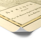 Poster Carte vintage de l'Afrique (Coin)