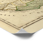 Poster Carte vintage de l'Afrique de l'Ouest 1679 (Coin)