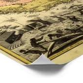 Poster Carte vintage de l'Afrique de l'Ouest 1743 (Coin)