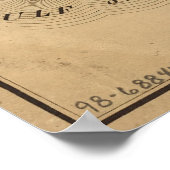 Poster Carte vintage de l'Alabama (1866) (Coin)