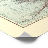 Poster Carte vintage de l'Alaska (Coin)