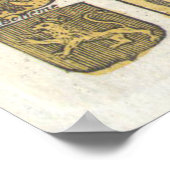 Poster Carte vintage de l'Europe (1706) (Coin)