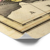 Poster Carte vintage de l'Europe (1842) (Coin)