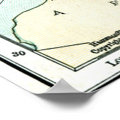 Poster Carte vintage de l'Europe (1920) (Coin)