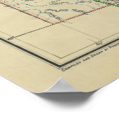 Poster Carte vintage de l'Idaho (1891) (Coin)