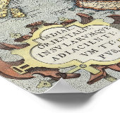 Poster Carte vintage de l'Inde | 1592 (Coin)