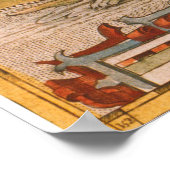 Poster Carte vintage de l'Islande (1590) (Coin)