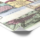 Poster Carte vintage de l'Italie (1706) (Coin)