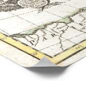 Poster Carte vintage de l'Italie (1770) (Coin)