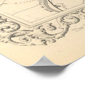 Poster Carte vintage de Manchester Angleterre (1851) (Coin)