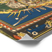 Poster Carte vintage De Manhattan (Coin)