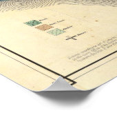 Poster Carte vintage de Manhattan NY (Coin)