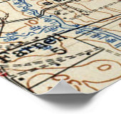 Poster Carte vintage de Mobile Alabama (1940) (Coin)