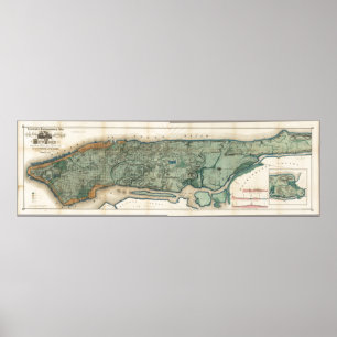 Poster Carte vintage de New York