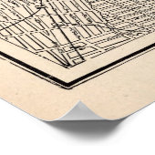 Poster Carte vintage de New York (1893) (Coin)