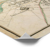 Poster Carte vintage de Paris (1678) (Coin)