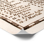 Poster Carte vintage de Paris France (1742) (Coin)