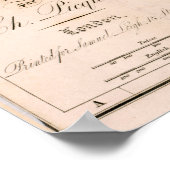 Poster Carte vintage de Paris France (1825) (Coin)