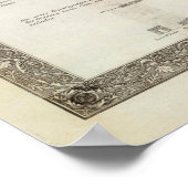 Poster Carte vintage de Paris France (1860) (Coin)