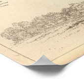 Poster Carte vintage de Parme Italie (1840) (Coin)