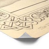 Poster Carte vintage de Perth Scotland (1851) (Coin)