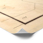 Poster Carte vintage de Petaluma CA (1877) (Coin)