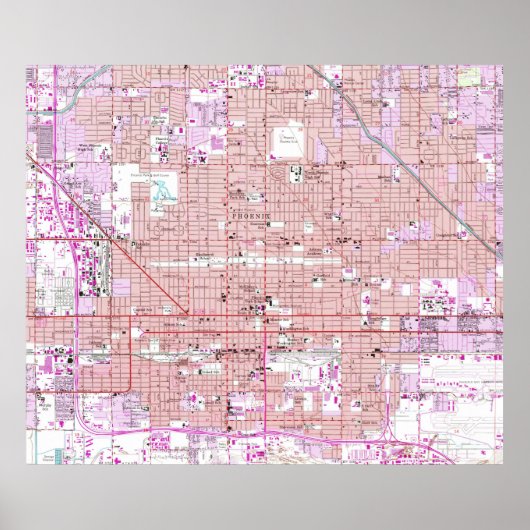 Poster Carte vintage de Phoenix Arizona (1952) 2 (Devant)