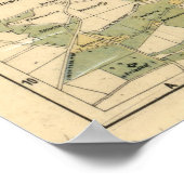 Poster Carte vintage de Prague République tchèque (1905) (Coin)