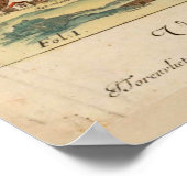 Poster Carte vintage de Rome Italie (1660) (Coin)