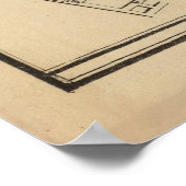 Poster Carte vintage de Rutherford NJ (1872) (Coin)