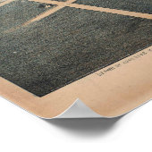 Poster Carte vintage de San Antonio TX (1886) (Coin)