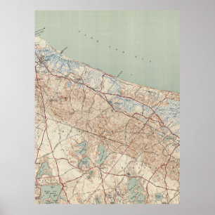 Poster Carte vintage de sandwich MA (1942)