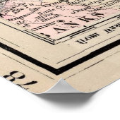 Poster Carte vintage de Savannah GA (1877) (Coin)