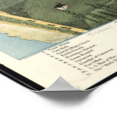 Poster Carte vintage de Seattle Washington (1891) (Coin)