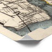 Poster Carte vintage de Staten Island NY (1896) (Coin)