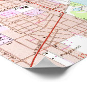 Poster Carte vintage de Tampa Florida (1956) (Coin)