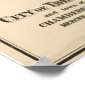 Poster Carte vintage de Trenton NJ (1872) (Coin)