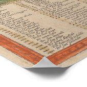 Poster Carte vintage de Venise Italie (1572) (Coin)