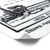 Poster Carte vintage de Virginie et Virginie-Occidentale  (Coin)