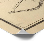 Poster Carte vintage d'Elizabeth New Jersey (1872) (Coin)